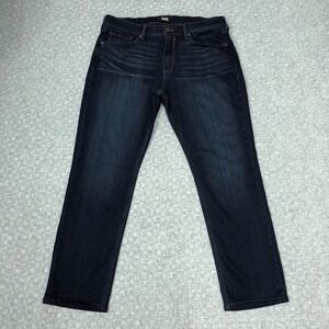 Paige Normandie Jeans Mens 34x32 Dark Wash Straight Leg Stretch Denim Pants Norm
